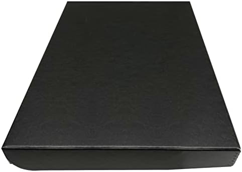 Golden State Art, Clamshell Archival Folio Storage Box 13x19 Inch, Black by GoldenStateArt