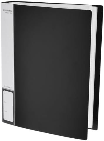 M&G 100-Pocket Binder with PP Plastic Sleeves A4(Black), Art Portfolio Folder with Clear Sheet Protectors, Display 200 Pages for Organizing Documents, 310x235x64mm by MG