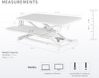 VIVO White 28 in Standing Desk Converter, DESK-V028KW - Image 3