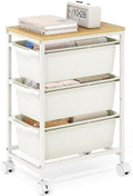 KINGBOARD Slim Rolling Cart with 3 Drawers, Metal Utility Storage Cart by KINGBOARD