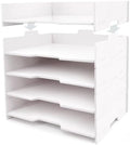 SONGWAY 5-Tier Stackable Paper Tray - File Organizer for Desk, Paper Sorter, Desktop Letter Trays, Workspace Desk Organizer Trays for Home Office School by SONGWAY