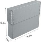 Lineco Archival Document Storage Box, Gray, 15.5" x 10.5" x 2.5" - Image 3
