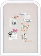 Bulletin Board with Linen, 31.5x23.6 inches Bulletin Board with White Wood Style Frame, Decorative Hanging Pin Board Vision Board Message Board for Office School Home Decor(2R&2S,L-6080,1p) by Aitakatta