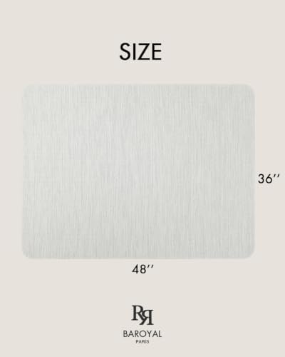 BARoyal Office Chair Mat for Hardwood Floor Under Desk Computer Rolling Chair Mat for Wood/Tile Floor Heavy Duty PVC Plastic Hard Floor Protector 36" x 48"(Ivory) - Image 6