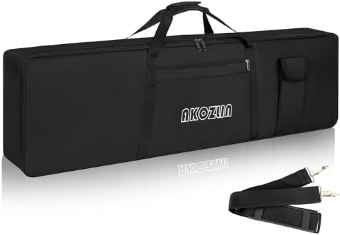 AKOZLIN 88-Key Portable Padded Keyboard Case,54"x6.7"x13" Soft Gig Bag by AKOZLIN