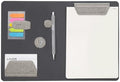 LHiDS Creative Magnetic Business Portfolio Resume Padfolio Organizer, A5 Folder with Clipboard, Paper Clip, Writing Pad, Magnetic Closure for Work, School and More, Grey by LHiDSCreative