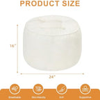 Hobestluk Round Oversized Ottoman Foot Leg Rest Under Desk for Couch - Image 2