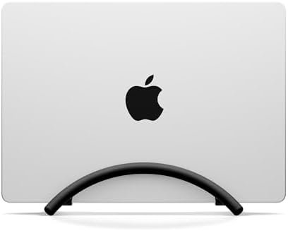Twelve South BookArc Flex Vertical Laptop Stand – Space-Saving MacBook Stand, Adjustable Holder for Desk, Single Slot Dock for Monitor Display, Non-Slip, Upright Storage, Black by TwelveSouth