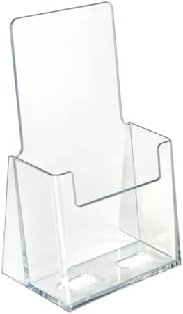 Azar Displays 252012-100PK Acrylic Trifold Brochure Holder Plastic Counter top Organizer 100-Pack, Clear - Image 2