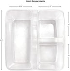 Teacher Created Resources Clear Portable Plastic Storage Caddy 6-Pack for Classrooms, Kids Room, and Office Organization, 3 Compartments - Image 4