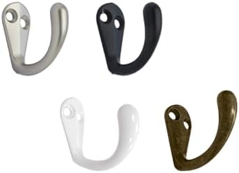 QCAA Premium Quality Single Prong Hook Hanger, Zinc Die Cast, Matte Nickel, Made in Taiwan, 25 Pack - Image 3