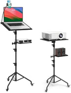 Projector Stand Tripod Laptop Tripod with Wheels & Adjustable Height Portable Podium Stand with Phone Holder Projector Holder for Home, Office, School & DJ Matte Black by Unknown