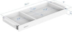 Mount-It! Under Desk Drawer Organizer with 2 Compartments, Shallow Low-Profile Slide-Out Desk Tray, 20.7″ x 8.9″ x 1.8″, Pull-Out Pencil Drawer for Traditional & Standing Desks- White - Image 2