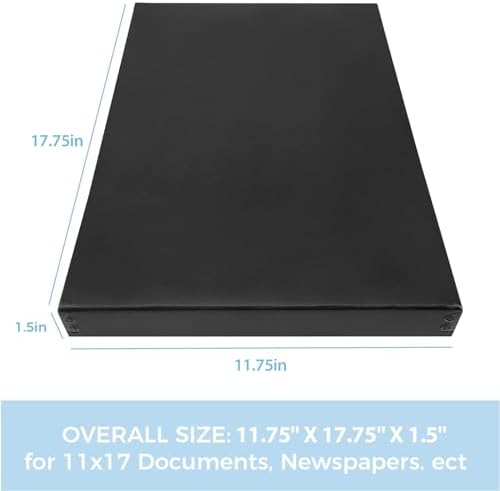 Lineco Drop Front Archival Storage Box, 11.75x17.75x1.5 in, Black, 2 Pack - Image 2
