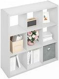 Furinno Simple 9-Cube Storage Organizer, Display Shelf, White by Furinno-FitsYourSpaceFitsYourBudget