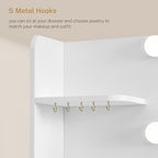 FIONESO Large Vanity Desk with Mirror and Lights, Makeup Vanity with 11 Drawers & 6 Open Shelves, 3 Lighting Modes, Brightness Adjustable, Vanity for Girls, White - Image 6