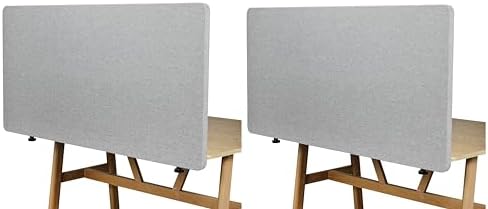 Desk Privacy Panel Table Privacy Panel Acoustic Partition Noise Visual Isolate Table Divider with Clamp (24" x 48"-2pcs) by Nayciiy
