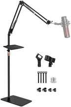BILIONE Mic Stand Floor Boom Arm for Studio, Podcast, Recording, Streaming by BILIONE
