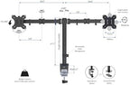 Rocelco 37.5" Height Adjustable Standing Desk Converter with Dual Monitor Mount and Slide Out Retractable Keyboard Tray - Sit Stand Up Double Screen Tabletop Riser Workstation - White (R DADRW-DM2) - Image 6