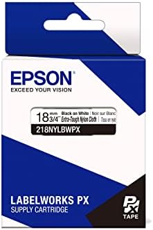 Epson LABELWORKS 218NYLBWPX Nylon Tape - Black on White - 3/4" (18mm), 19ft - Image 4