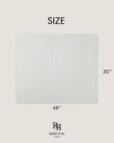BARoyal Office Chair Mat for Hardwood Floor Under Desk Computer Rolling Chair Mat for Wood/Tile Floor Heavy Duty PVC Plastic Hard Floor Protector 30" x 48"(Ivory) - Image 6