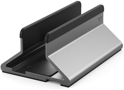ALOGIC Bolt Adjustable Laptop Vertical Stand Crafted with Superior Aluminium & Silicon Pads, Interchangeable Width Size, Compatible with Latest laptops- MacBook, Surface, Chromebook, and Others - Image 4