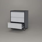 3-Drawer Rolling Tool Chest with Wheels, Pegboard and Push Handle - Image 5