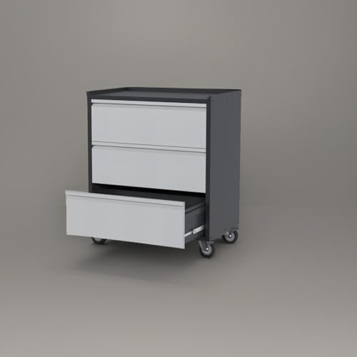 3-Drawer Rolling Tool Chest with Wheels, Pegboard and Push Handle - Image 5