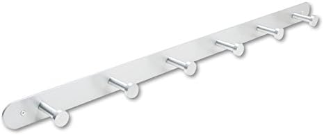 Safco 4202 Nail Head Coat Hook, 6 Hook, Silver by SafcoProducts
