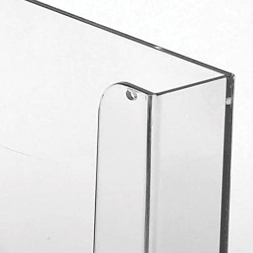 M&T Displays Clear Acrylic Wall Mount Brochure Holder 4x6 Inch 1 Tier 1 Pockets Desktop or Wall Mounting Literature Rack Pamphlet Leaflet Flyer Card Display Stand Desk Organizer - Image 5