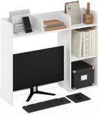 Furinno Classic Desk Shelf, 5-Shelf Desktop Hutch, Book Shelf, 3-Tier Desk Organzier, for Office Supplies, Office Desk Accessories, for Home Office, College, Dorm, White by Furinno-FitsYourSpaceFitsYourBudget