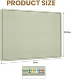 Large Bulletin Board 60" x 36" Felt Cork Board,Decor Pin Board, Sage Green - Image 3