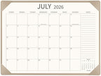 Desk Calendar 2026-2027 Large 22x17 inch, July 2026 to December 2027, 18 Months Big Desk Pad Calendar with Desktop Mat for Home Office School Planning, Apricot by YIBUKIU