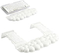 White Acrylic Keyboard Stand with Wrist Rest，Detachable/Adjustable Width by RQUOIRE