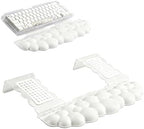 White Acrylic Keyboard Stand with Wrist Rest，Detachable/Adjustable Width by RQUOIRE