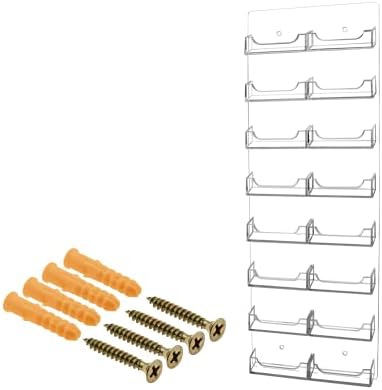 Marketing Holders Hanging Business Cards Holder Display with Hardware for 3.5" x 2" Gift or Appointment Card Rack 16 Pocket Clear Plastic Multi Slots Real Estate Agent Medical Law Firms by MarketingHolders