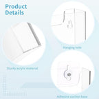OMISTAR 4 PCS Post Card Holder Display Stand, 6.5 x 4 Inch Clear Acrylic Wall Mount Postcard Holder with Adhesive Suction Base, Mail Holder Box for Index Organizer Desk Table Home Office (4PCS) - Image 3