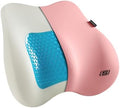 Skechers Lumbar Pillow Premium Gel & Memory Foam, Lumbar Support Pillow for Office,Chair Lower Back Pain Relief Lumbar Pillow,Ergonomic Back Support Pillow for Office Chair,Car,Home,Travel,Pink by Unknown
