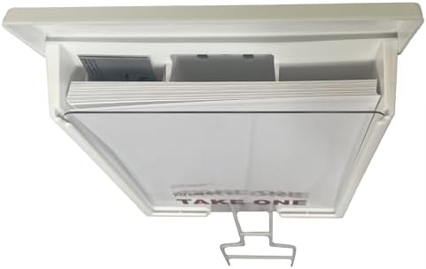 Outdoor Real Estate Brochure Box on Yard Stake, Weatherproof Self-Closing Lid, Take One Flyer Holder, Holds 250 8.5 x 11 Documents and 60 Business Cards, 46 inch Stand (White, Pack of 6) - Image 4