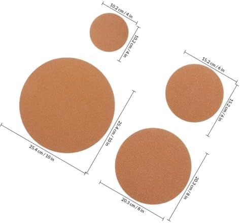 12pcs Cork Plant Pot Pads Plastic Coasters for Table - Image 2