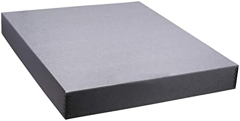 Golden State Art, Drop Front Archival Storage Box, Gray, 20.75x24.75x3 Inch by GoldenStateArt