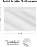 Frosted Clear Vinyl Pocket Folder, Doctor Stuff, Closed Sides, Letter Size, Clear Front Top Loading Job Jacket, Documents Holder for Office, High School and Medical Files, Pack of 25 - Image 2