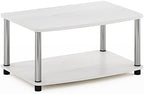 Furinno Turn-N-Tube 2-Tier Printer Table with Storage, Under Desk Printer Stand, Toolless Assembly, for CPU, Work Supplies, Home Office, White Oak - Image 6