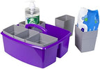 Storex Large Classroom Caddy with Cups, 13 x 11 x 6.575 Inches, Purple, Case of 2 (00986U02C) - Image 5