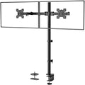 WALI Extra Tall Dual LCD Monitor Fully Adjustable Desk Mount Fits 2 Screens up to 27 inch, 22 lbs. Weight Capacity per Arm (M002XL), Black by WALI