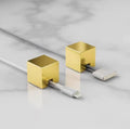 Golden Stainless Steel Cable Clips, Cord Organizer Cable Management, USB Cable Holder Wire,Wire Organizer for Desk,Nightstand and Office Cable Management，Not Magnetic (Golden 2pc) by Eyepkildly