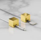 Golden Stainless Steel Cable Clips, Cord Organizer Cable Management, USB Cable Holder Wire,Wire Organizer for Desk,Nightstand and Office Cable Management，Not Magnetic (Golden 2pc) by Eyepkildly