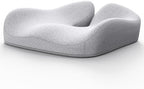 Benazcap Seat Cushion, Memory Foam Cushion for Office Chair - Ergonomic Chair Cushions for Tailbone Pain Relief, Sciatica & Back Support, Office Chair Cushion & Car Seat Cushion, Grey by Benazcap
