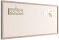 Fluxynara Framed Felt Bulletin Board, 47.2" x 23.6", Oatmeal by FLUXYNARA