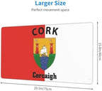 Cork City Flag Mouse Pad Desk mat Office Desk Accessories Large Gaming Mouse Pad 16 x 29.5 in Waterproof Slick Mouse Pad Mouse Pad Office Decoration - Image 3